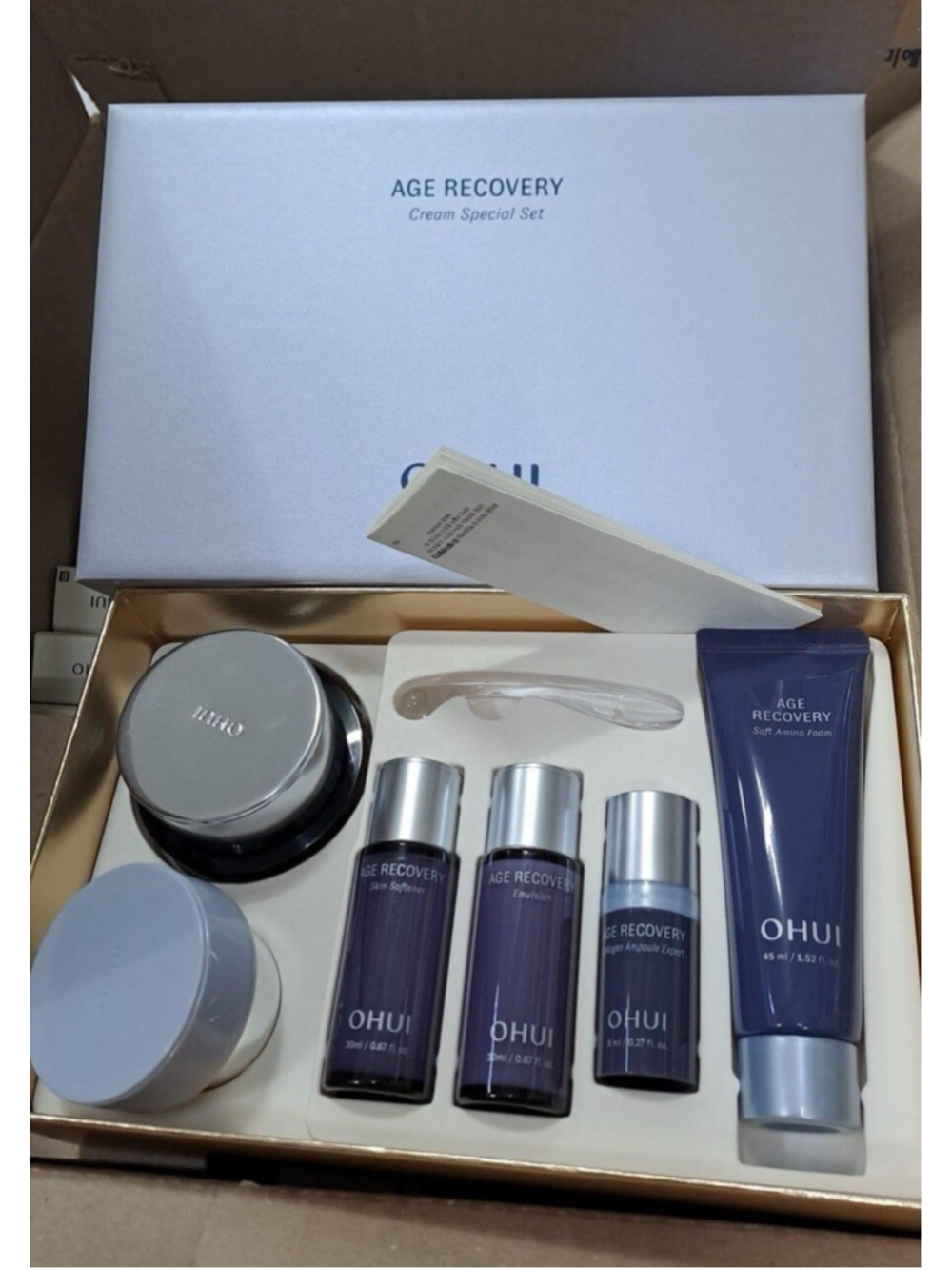 OHUI Age Recovery Cream 50ml + Refill 50ml Special Set Anti-Aging K-beauty